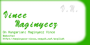 vince maginyecz business card